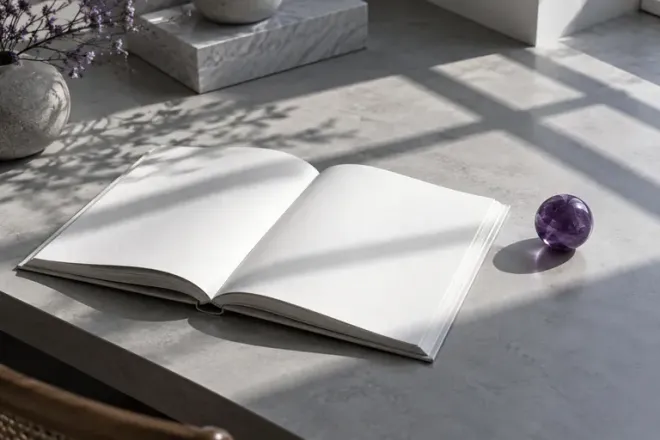 An open book in daylight